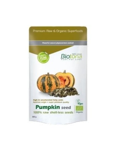 Pumpkin Seed Raw Semillas De Calabaza 300Gr. Bio de Biotona