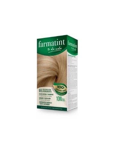 Farmatint Gel 10N Rubio Platino 135 Mililitros Farmatint