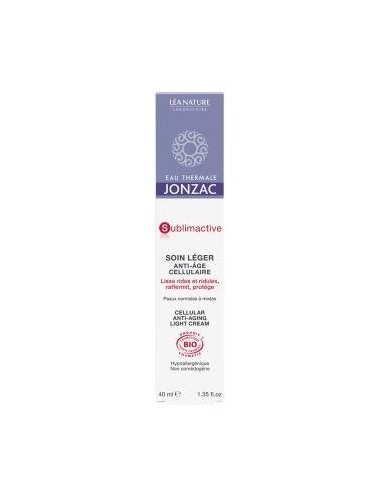 Sublimactive Crema Ligera Antiedad 40 Mililitros Bio Jonzac Eco-Bio