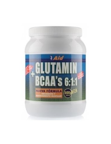 Glutamin + Bcaa Sabor Limon 500 Gramos Just Aid