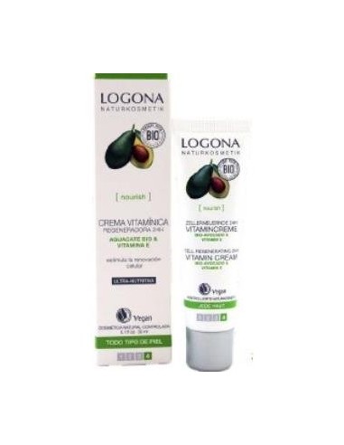 Crema Vitaminica Regeneradora 24H Aguacate 30Ml. de Logona