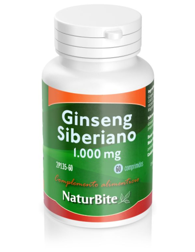 Ginseng Siberiano 1000Miligramos 60 Comprimidos Naturbite