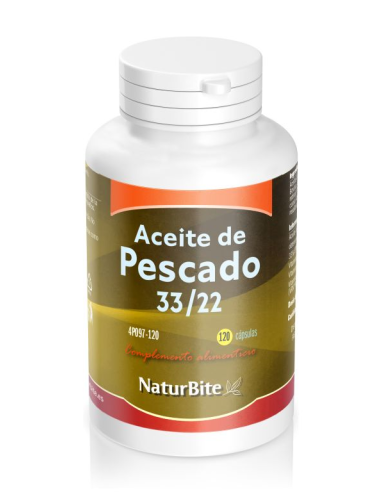 Aceite De Pescado 1000Miligramos 120 Cápsulas  Naturbite