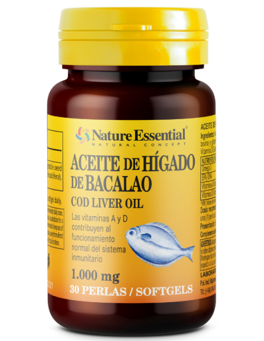 Aceite de higado de bacalao 1000 mg. 30 perlas