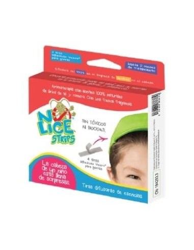 No Lice Strips Tiras Auto-Adhesivas Antipiojos 2Ud No Lice