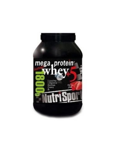 Mega Protein 5 Whey Fresa 900Gr. Nutrisport