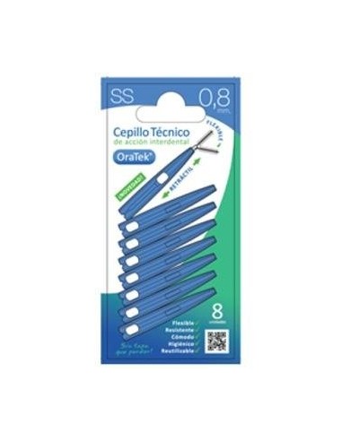 Cepillo Interdental Retractil 0,8Mm 8 Unidades Oratek