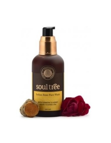 Gel Limpiador Facial Rosas Y Curcuma 120 Mililitros Soultree