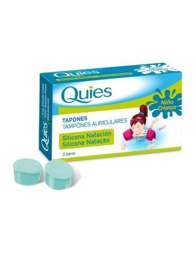 Tapones Natacion Silicona Infantil 6 Unidades Quies Quies