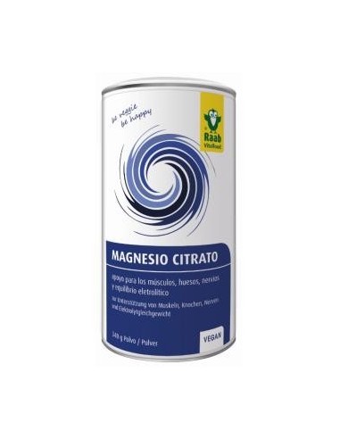 Citrato De Magnesio Polvo 340 Gramos Sg Vegan Raab Vitalfood