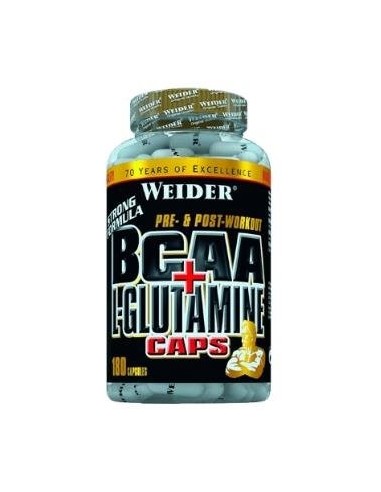 Weider Bcaa + L-Glutamina 180Cap. de Weider