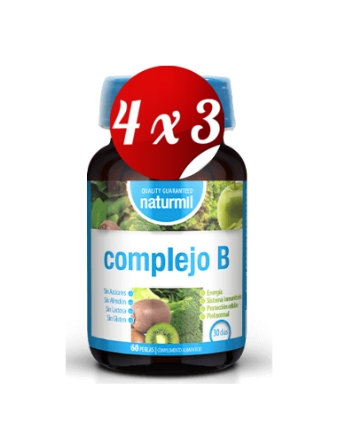 Pack 4x3 uds Complejo B Perlas 60 Comprimidos De Dietmed