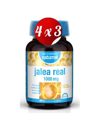 Pack 4x3 uds Jalea Real 1000 Mg Perlas 60 Capsulas De Dietmed