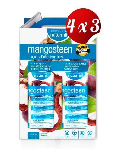 Pack 4x3 uds Mangosteen Plus Pack Economico Zumo Natural 1000 + 1000 Ml De Dietmed