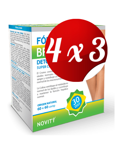 Pack 4x3 uds Fórmula Brasileira  60+60 Comprimidos De Dietmed