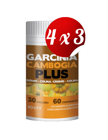 Pack 4x3 uds Garcínia Cambogia Plus 60 Comprimidos De Dietmed