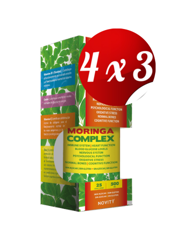 Pack 4x3 uds Moringa Solución Oral 500 Ml De Dietmed