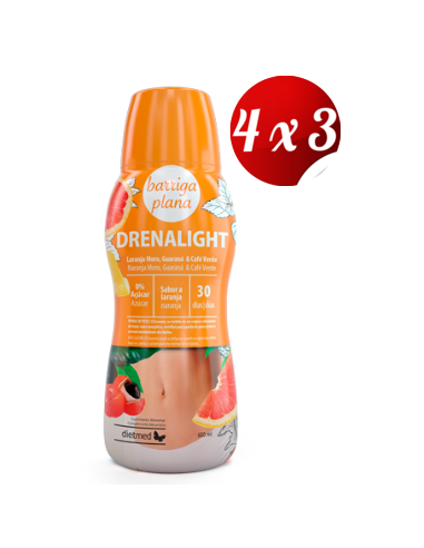 Pack 4X3 Drenalight Befirm Sabor Piña 600Ml. de Dietmed.