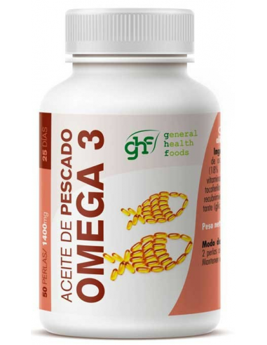 EPA Aceite de pescado Omega 3 1400mg 50 perlas GHF