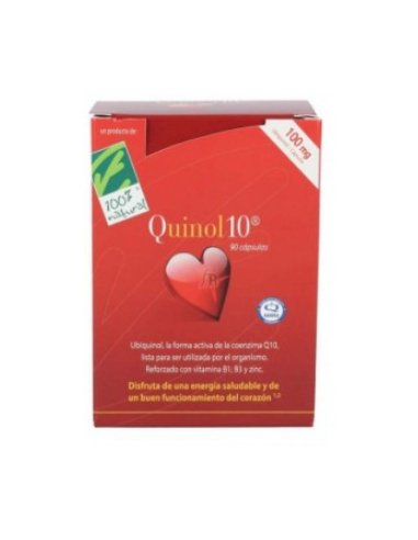 Quinol10®-100mg. 90. Caja con 90 perlas de 100mg de Ubiquinol (en blíster)