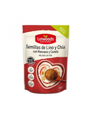 Semillas De Lino Con Chia, Manzana Canela 200G Bio de Linwoo