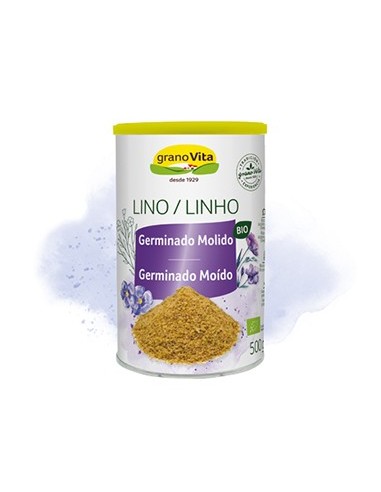 Lino Germinado Molido Bio, 500 G de Granovita