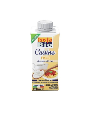 Crema De Arroz Para Cocinar 200 Mililitros Bio Isola