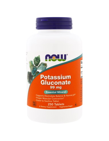 Potasio Gluconato 99 Mg. 100 Tab. de Now