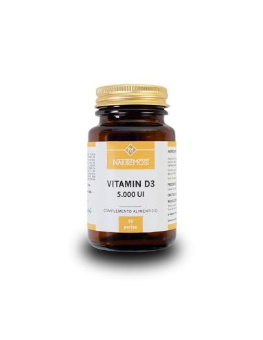 Vitamina D3 5.000 U.I. 125 Mcg 120  Perlas de Naturemost