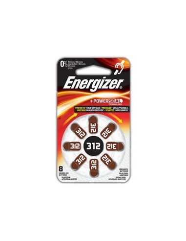 Pilas Para Audifono Ac312 8 Unidades Energizer