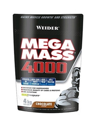 Weider Mega Mass 4000 Chocolate Bag (Nueva Formula) 4 kg