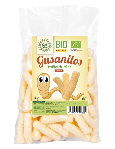 Gusanitos Gu Sanos! De Maíz Gigantes Bio 70 Gramos  Sol Natural