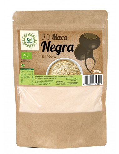 Maca Negra En Polvo Bio 200 Gramos  Sol Natural