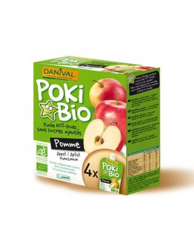 Estuche Poki Bio Manzana 4X90G Bio de Danival