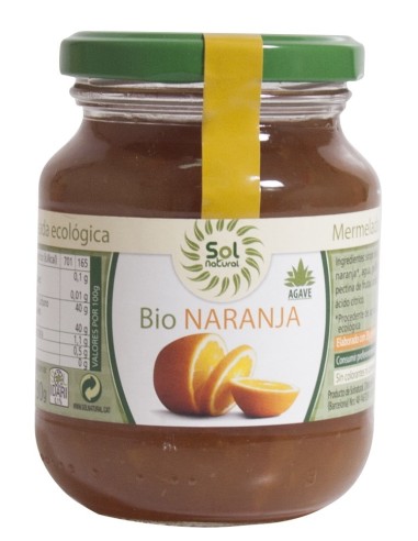 Naranja Con Agave Bio 330 Gramos  Sol Natural