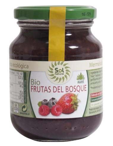 Frutas Bosque Con Agave Bio 330 Gramos  Sol Natural