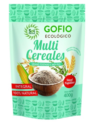 Gofio De Multicereales Integrales Bio 400 Gramos  Sol Natural