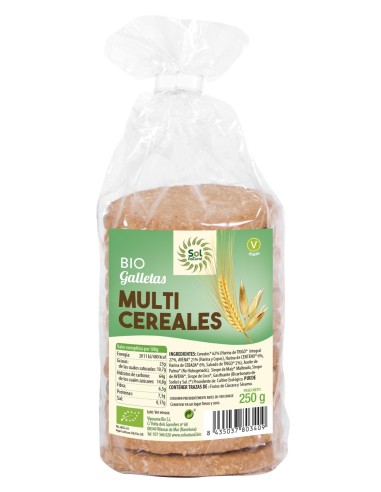 Galletas Multicereales Bio 250 Gramos  Sol Natural