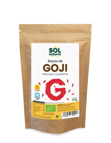 Bayas De Goji Bio 125 Gramos  Sol Natural