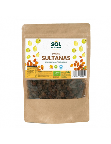 Pasas Sultanas Bio 250 Gramos  Sol Natural