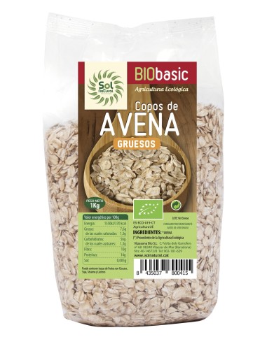 Copos De Avena Gruesos Familiar Bio  1 Kilo Sol Natural