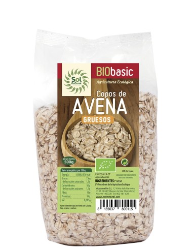 Copos De Avena Gruesos Bio 500 Gramos  Sol Natural