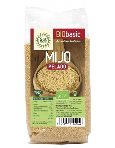 Mijo Pelado Bio 500 Gramos  Sol Natural