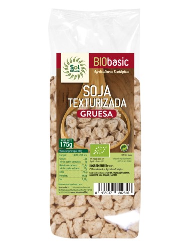 Soja Texturizada Gruesa Bio 175 Gramos  Sol Natural