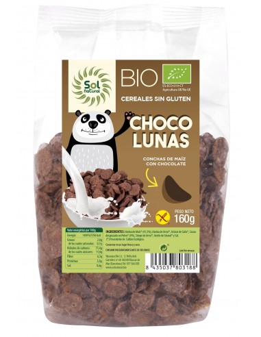 Choco Lunas Sin Gluten Bio 160 Gramos  Sol Natural