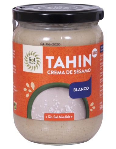 Tahín Blanco Grande Bio 500 Gramos  Sol Natural