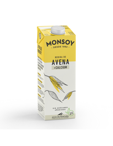 Bebida Vegetal De Avena Con Calcio 1Lt 6Uds. Bio Monsoy