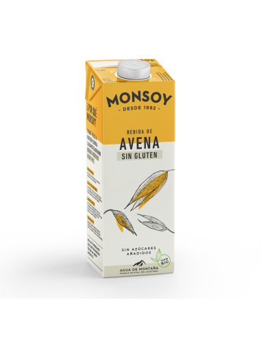 Bebida Vegetal De Avena Sin Gluten 1Lt 6Uds. Bio Monsoy