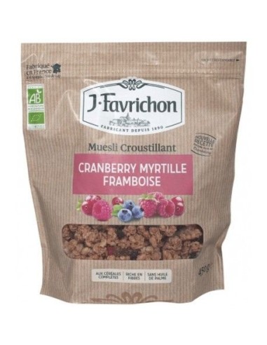 Crunchy Muesli Mirtilo, Arandanos Y Frambuesa 450 de Favrich