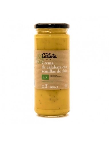 Crema De Calabaza Con Chia 450 Gramos Eco Sg Vegan Carlota Organic